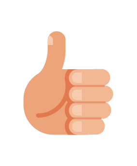 Illustration of thumbs up