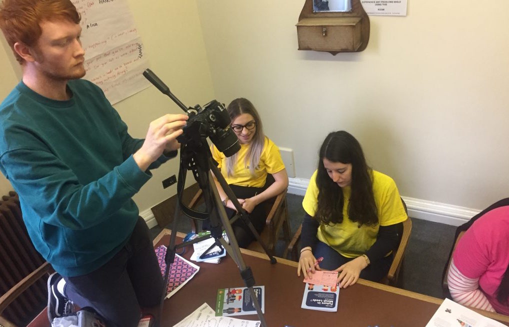 Photo of young people taking a photo