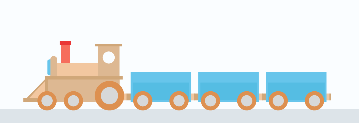 Illustration of a baby toy train