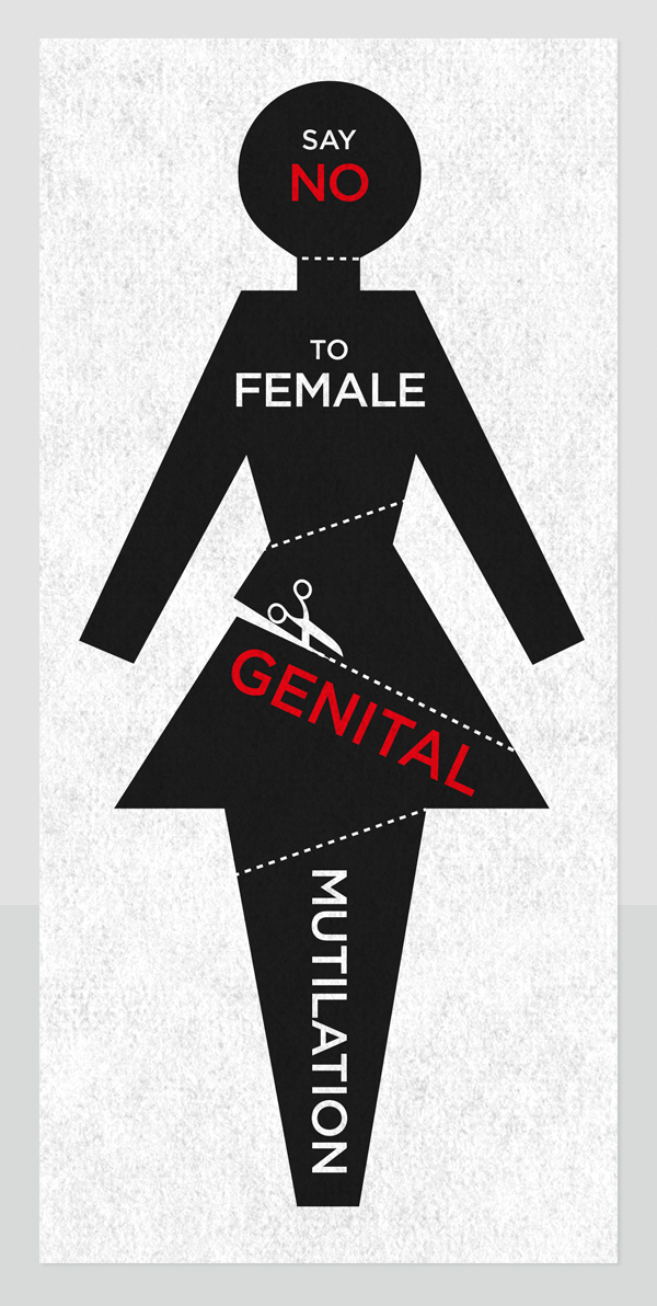 graphic saying 'say no to female genital mutilation'