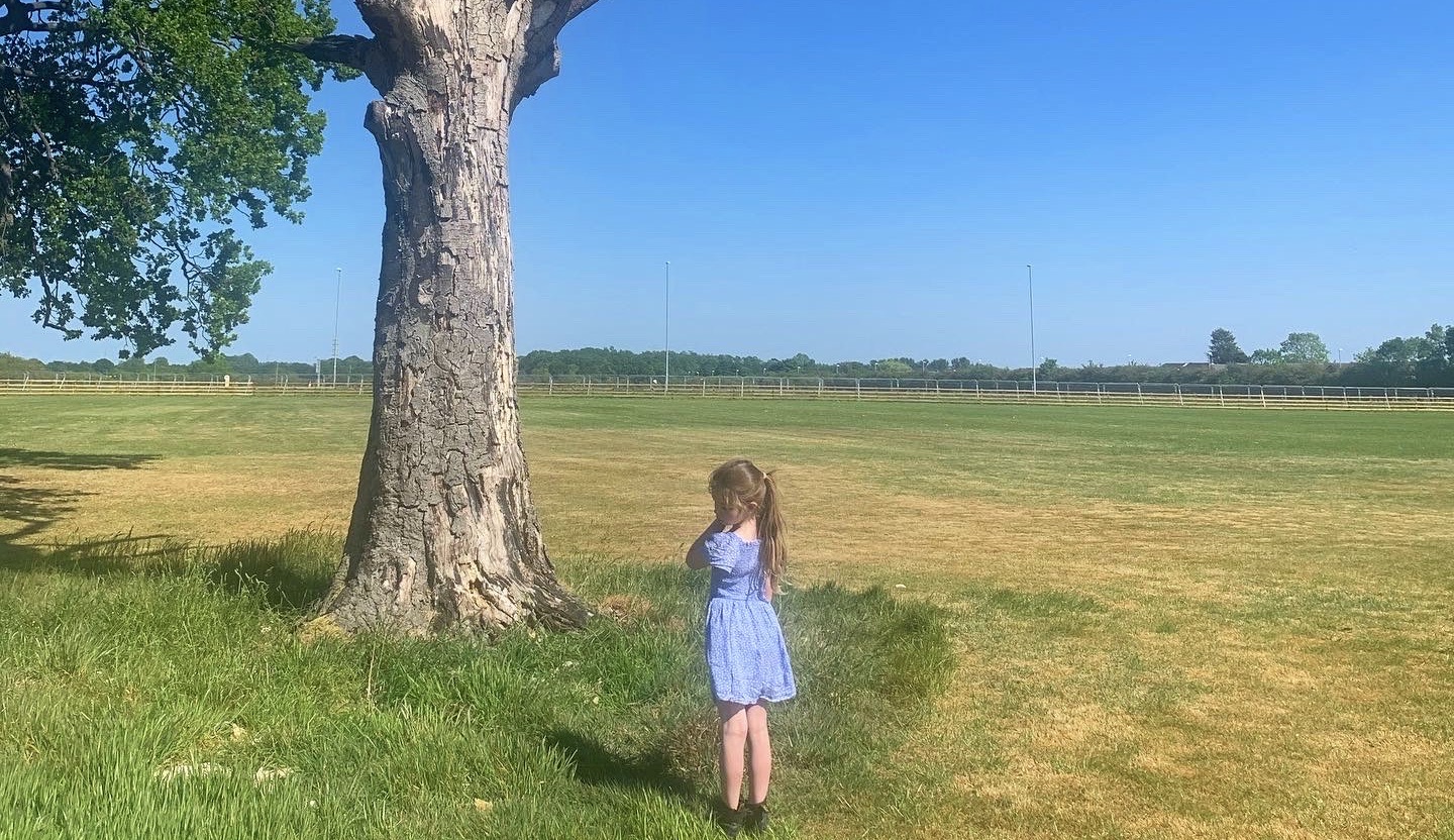 girl in sunny field