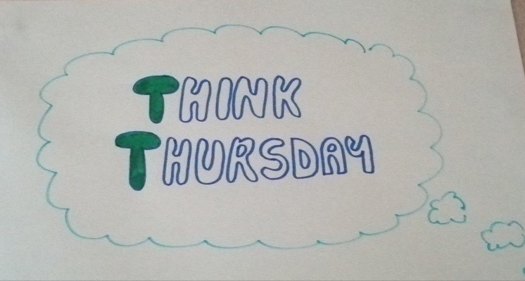 Hand drawn note saying Think Thursday